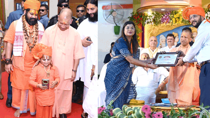 Photo of जब अयोध्‍या में ‘नन्हें संत’ सूरजदास ने CM योगी संग ली सेल्फी, आप भी देखिए मनमोहक तस्‍वीर