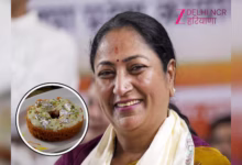 Photo of मंच पर केक काटकर मनाया जन्मदिन, 49 साल बाद अपने गांव पहुंचीं रेखा गुप्ता