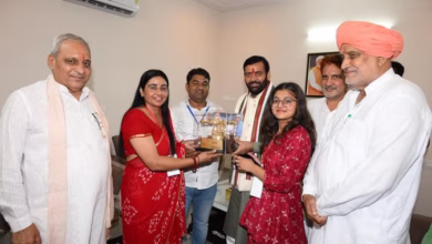 Photo of हरियाणा की पहली नमो ड्रोन दीदी के आवास पर पहुंंचे सीएम नायब सैनी