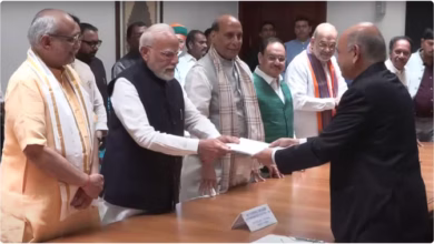 Photo of सीपी राधाकृष्णन ने उपराष्ट्रपति पद के लिए किया नामांकन, पीएम मोदी बने प्रस्तावक